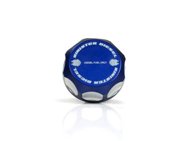 Image 1: Sinister Diesel Fuel Cap for 1999-2007 & 2020-2023 Ford 7.3L, 6.0L, 6.7L Powerstroke