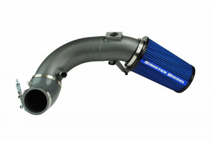 Image 7: Sinister Diesel Cold Air Intake for 2008-2010 Ford Powerstroke 6.4L (Gray)