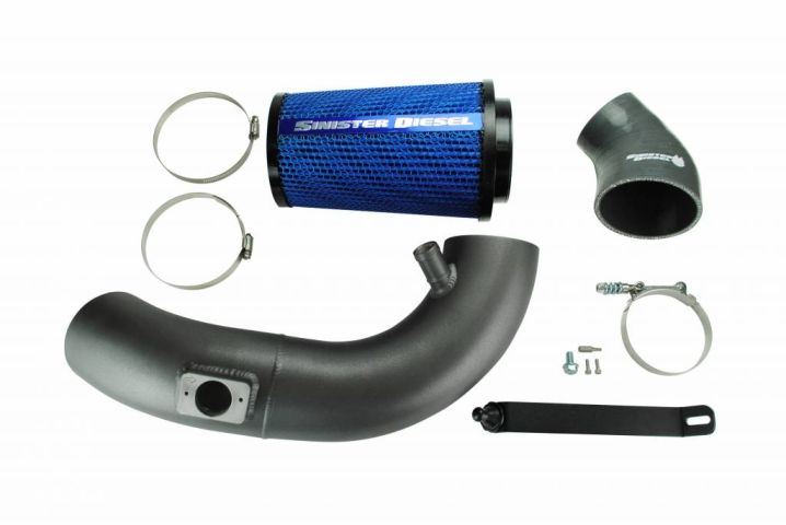 Image 10: Sinister Diesel Cold Air Intake for 2008-2010 Ford Powerstroke 6.4L (Gray)