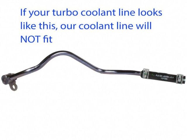 Image 3: Sinister Diesel Turbo Coolant Feed Line for 2011-2014 Ford Powerstroke 6.7L
