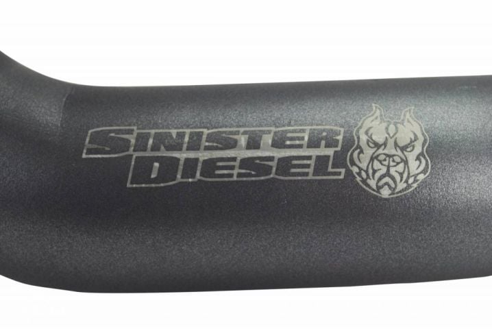 Image 6: Sinister Diesel Hot Side Charge Pipe for 2003-2007 Ford Powerstroke 6.0L (Gray)
