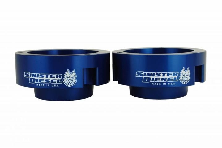Image 2: Sinister Diesel 2" Leveling Kit for Dodge Cummins 1994-2012 Blue (4wd Only)