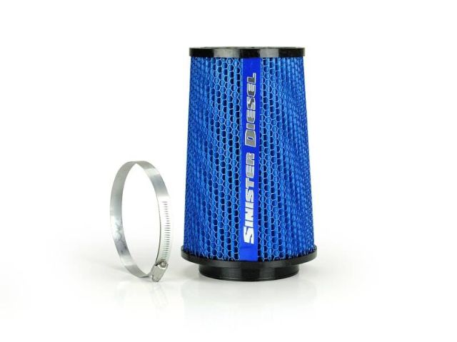 Image 7: Sinister Diesel Universal Replacement Dry Media Disposable Air Filter (4" Inner Diameter)