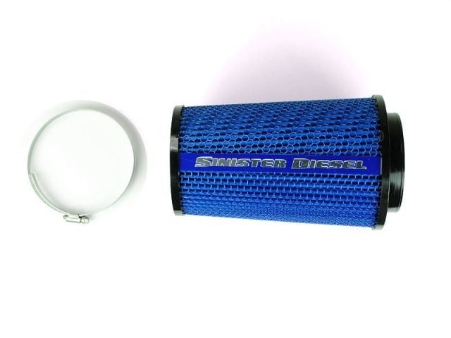Image 6: Sinister Diesel Universal Replacement Dry Media Disposable Air Filter (4" Inner Diameter)