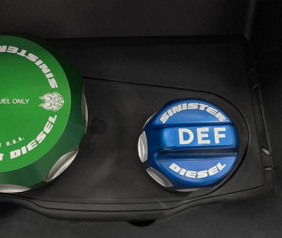 Image 4: Sinister Diesel Diesel Exhaust Fluid (DEF) Cap for 2011-2020 Ford Powerstroke 6.7L