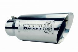Sinister Diesel Dual Wall Exhaust Tip W/ Angle Cut 4" to 6" Polished