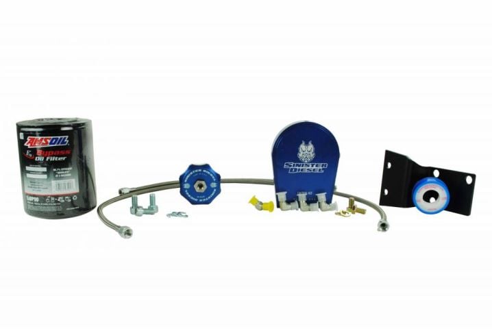 Image 2: Sinister Diesel Bypass Oil Filter System for 2013-2020 Dodge Cummins 6.7L